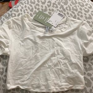 Plain White cropped tshirt
